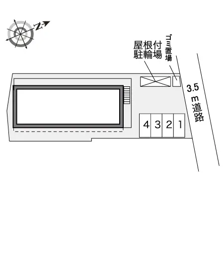 ★手数料０円★東大阪市友井３丁目 月極駐車場